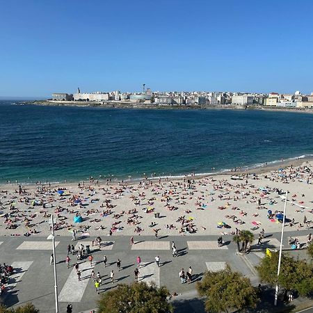 Piso Con Vistas A La Playa De Riazor Corunha Exterior foto
