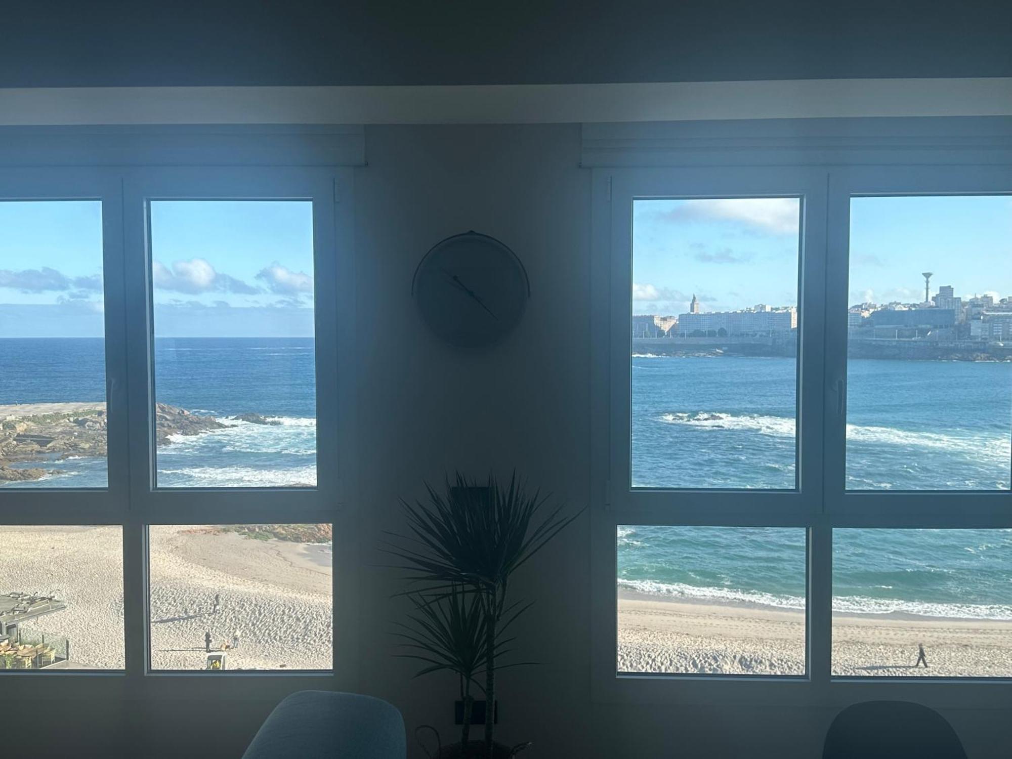 Piso Con Vistas A La Playa De Riazor Corunha Exterior foto