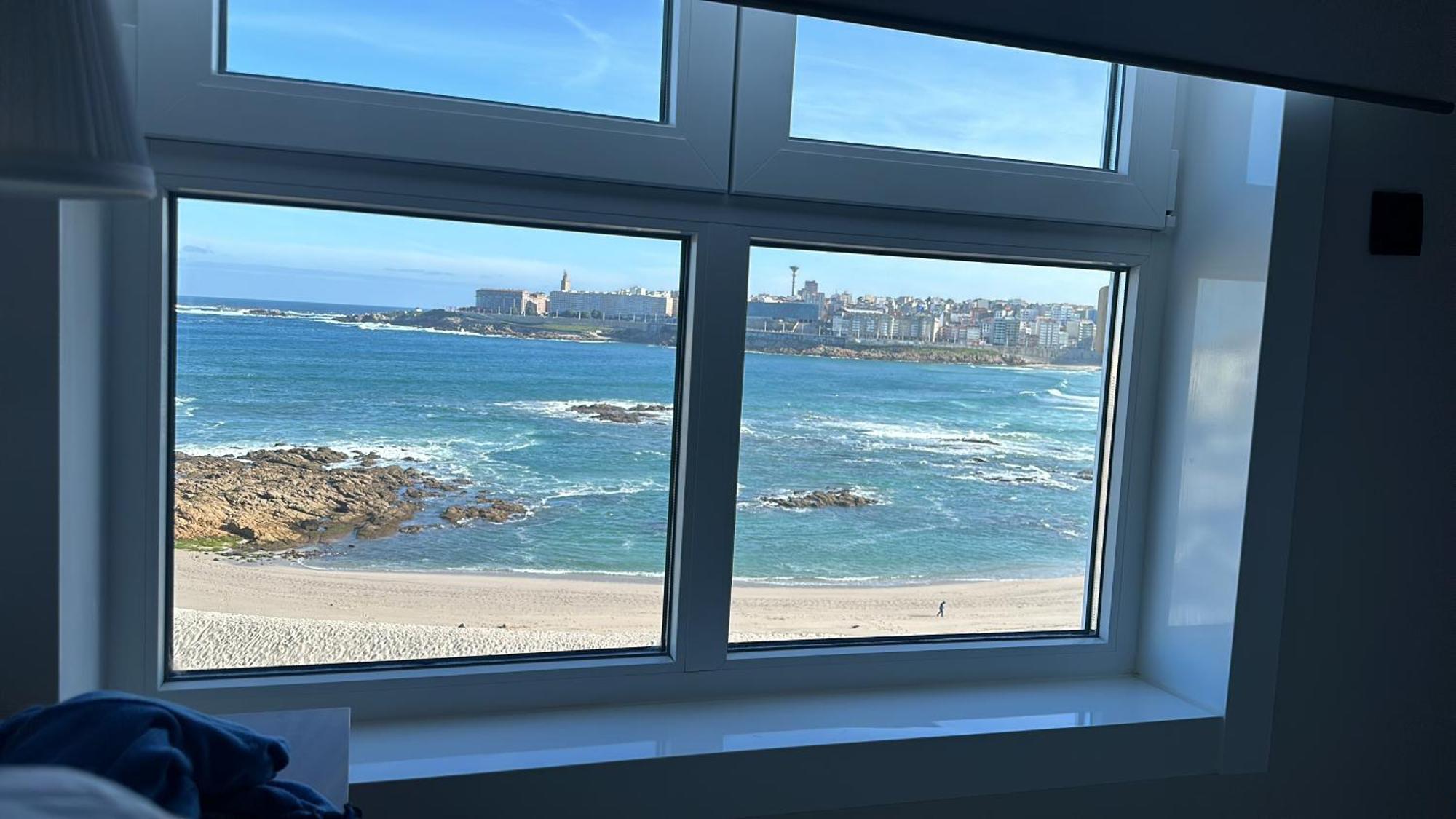 Piso Con Vistas A La Playa De Riazor Corunha Exterior foto